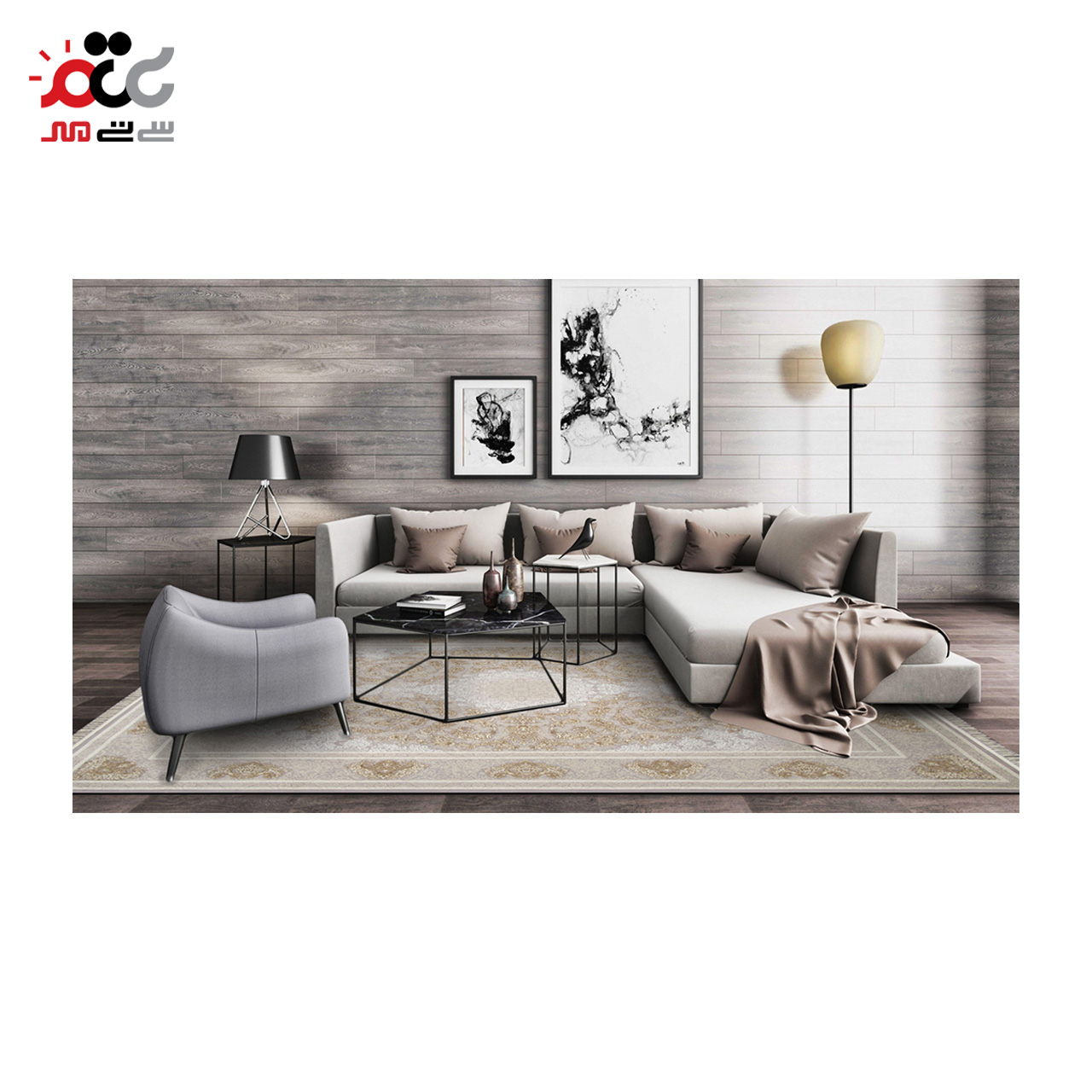 زیباترین فرش گیتی نقره ای