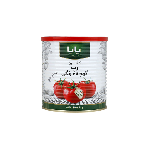 رب گوجه‌ فرنگی پایا مقدار 800 گرمی