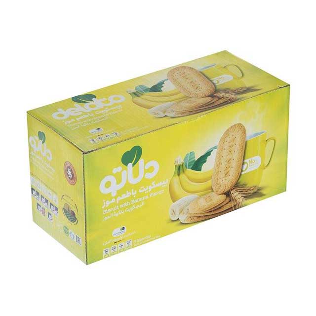 بیسکویت پذیرایی با طعم موز دلاتو 900 گرمی
