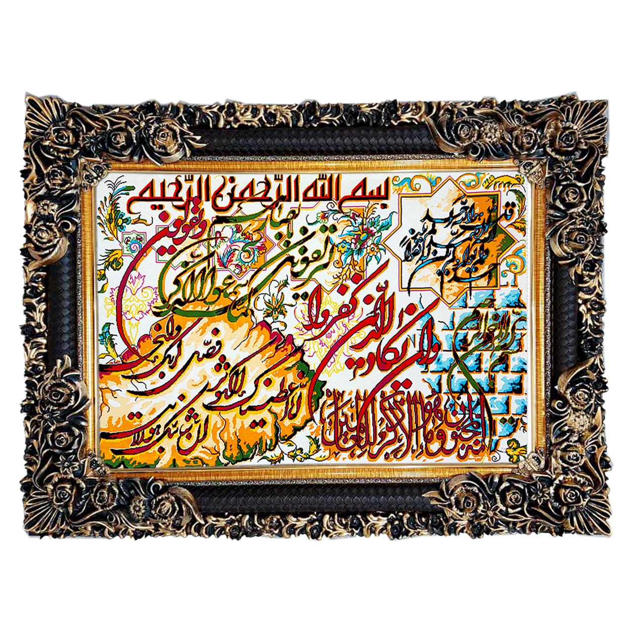 تابلو فرش چاپی طرح وان یکاد کد 15021 سایز 50×70 سانتی متری