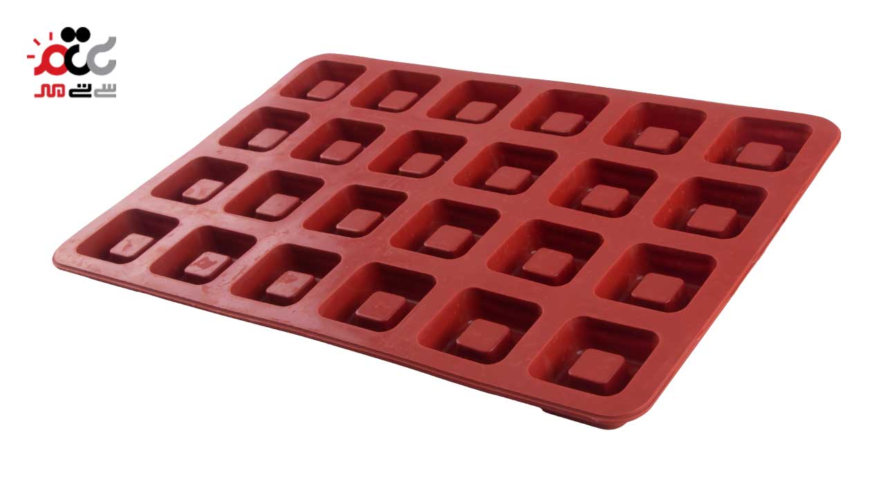 قالب ساوارین سیلیکونی طرح مربع  24 عددی