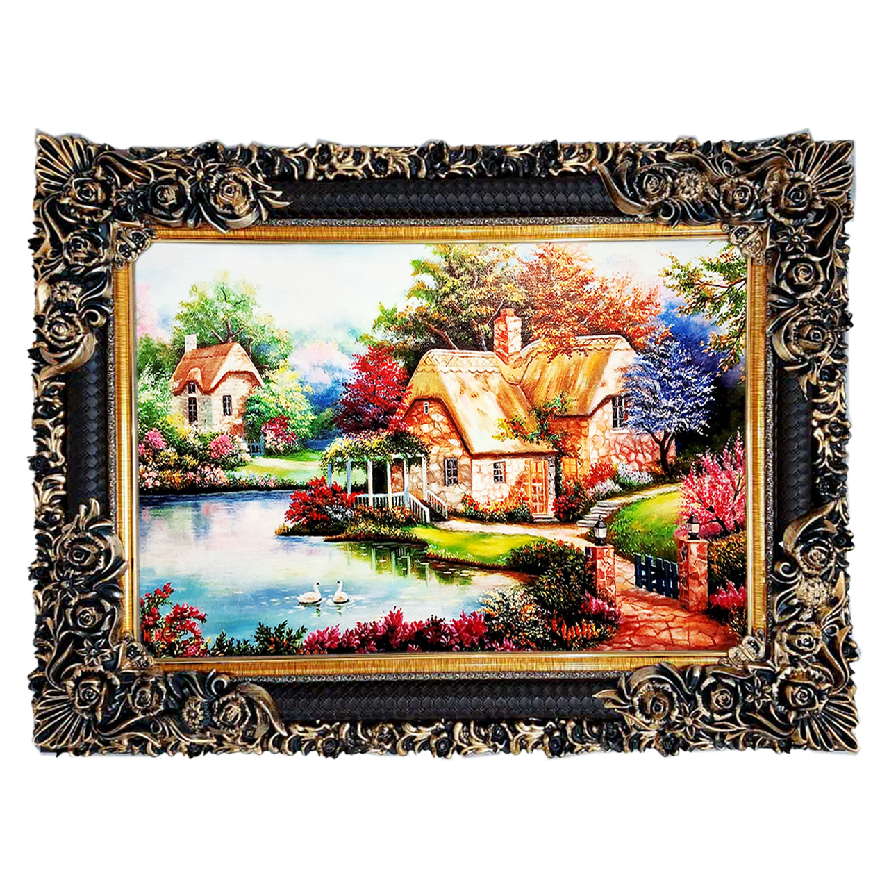 تابلو فرش چاپی طرح منظره کد 10129 سایز 70×50 سانتی متری