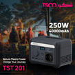 پاور استیشن TSCO 40000mAh مدل TST 201 200W - مشکی