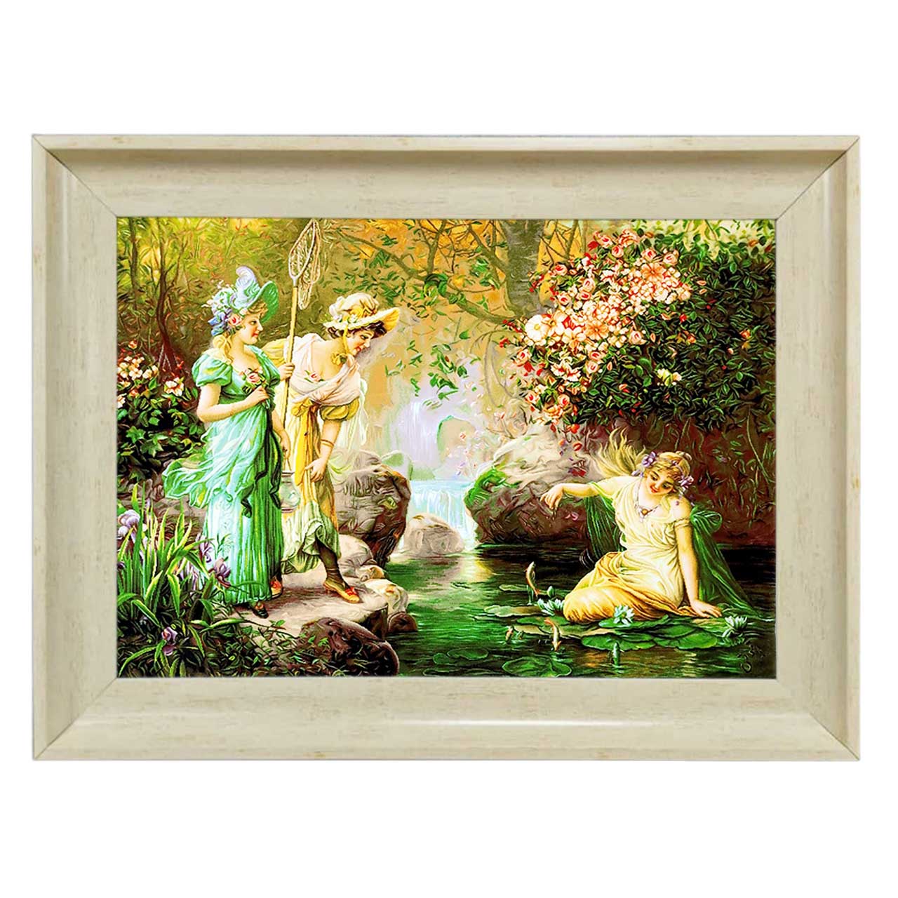 تابلو فرش چاپی طرح برکه کد 11063 سایز 70×50 سانتی متری