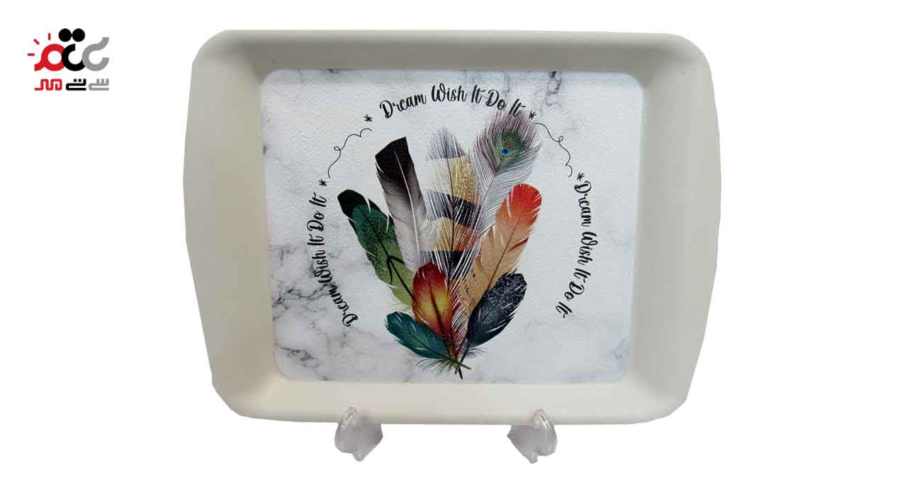 سینی پلاستیک مستطیل مدل نازگل سایز کوچک کد 160