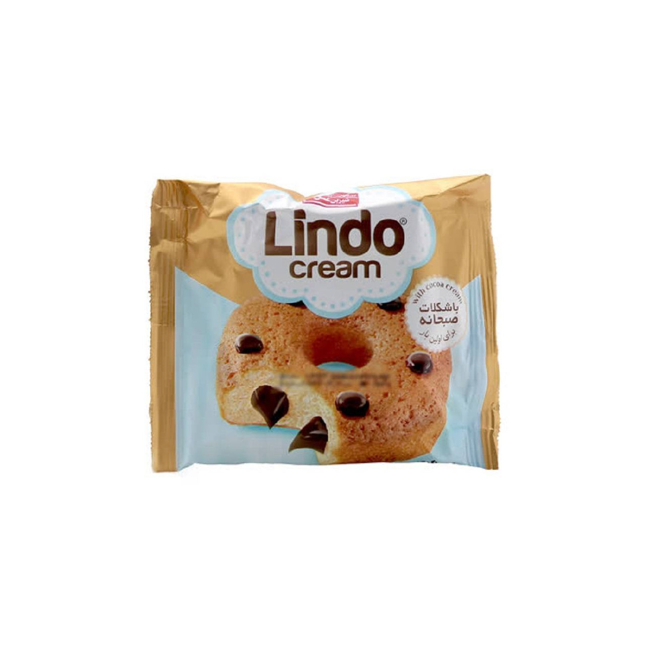 کیک کاکائویی با کرم سفید لیندو شیرین عسل 45 گرمی