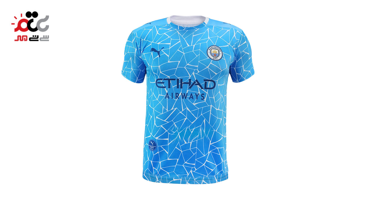 ست تی شرت و شلوارک ورزشی مردانه طرح منچستر سیتی مدل 2021
