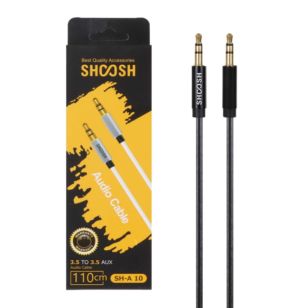 کابل صدا 1.1 متری Shoosh AUX مدل SH-A10 - مشکی - SMO