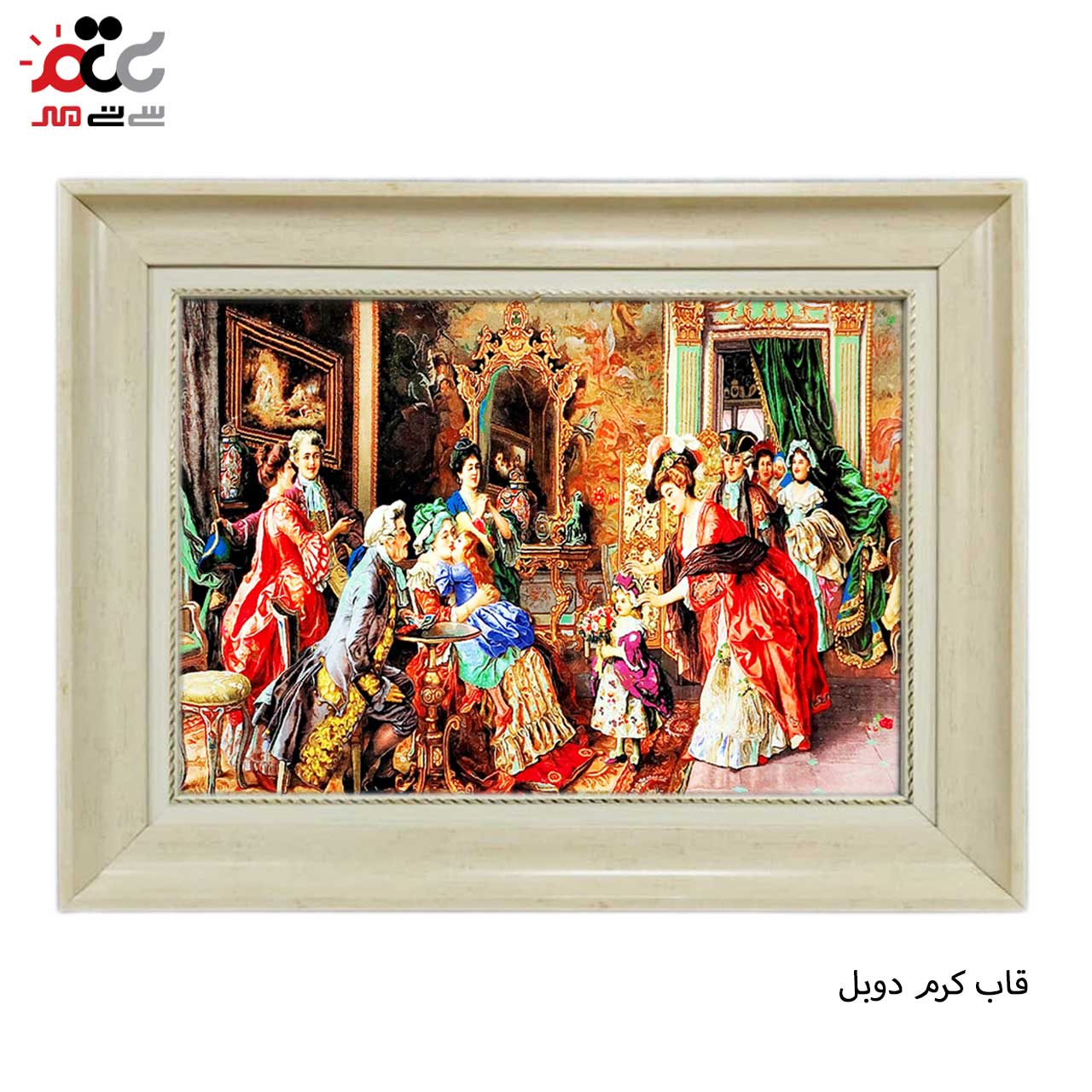 تابلو فرش چاپی طرح ضیافت کد 11001 سایز 70×50 سانتی متری