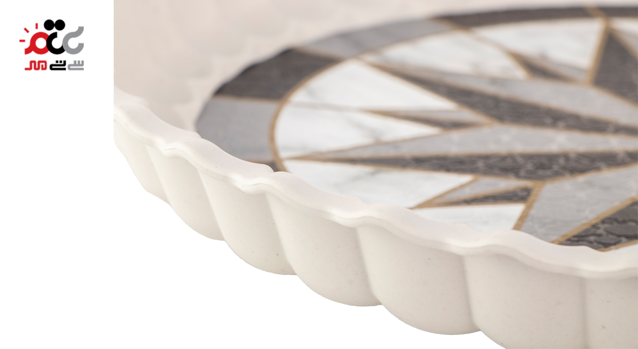 سینی پلاستیکی گرد طرح دار کد 332