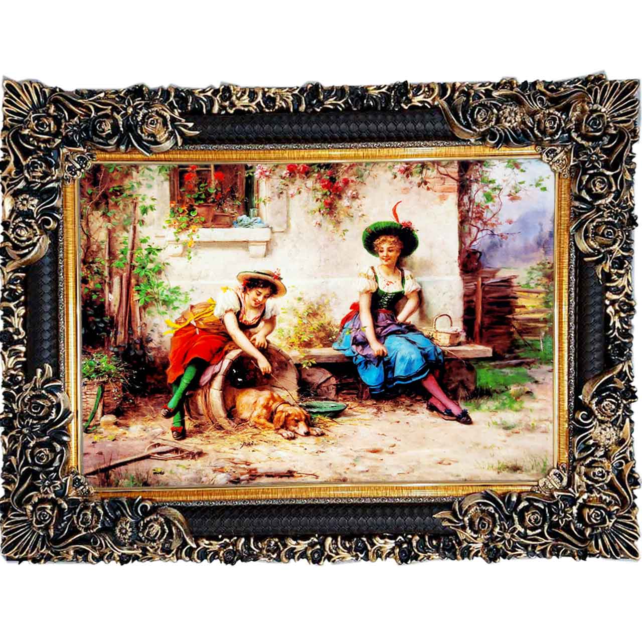 تابلو فرش چاپی طرح مزرعه کد 11047 سایز 100×70 سانتی متری