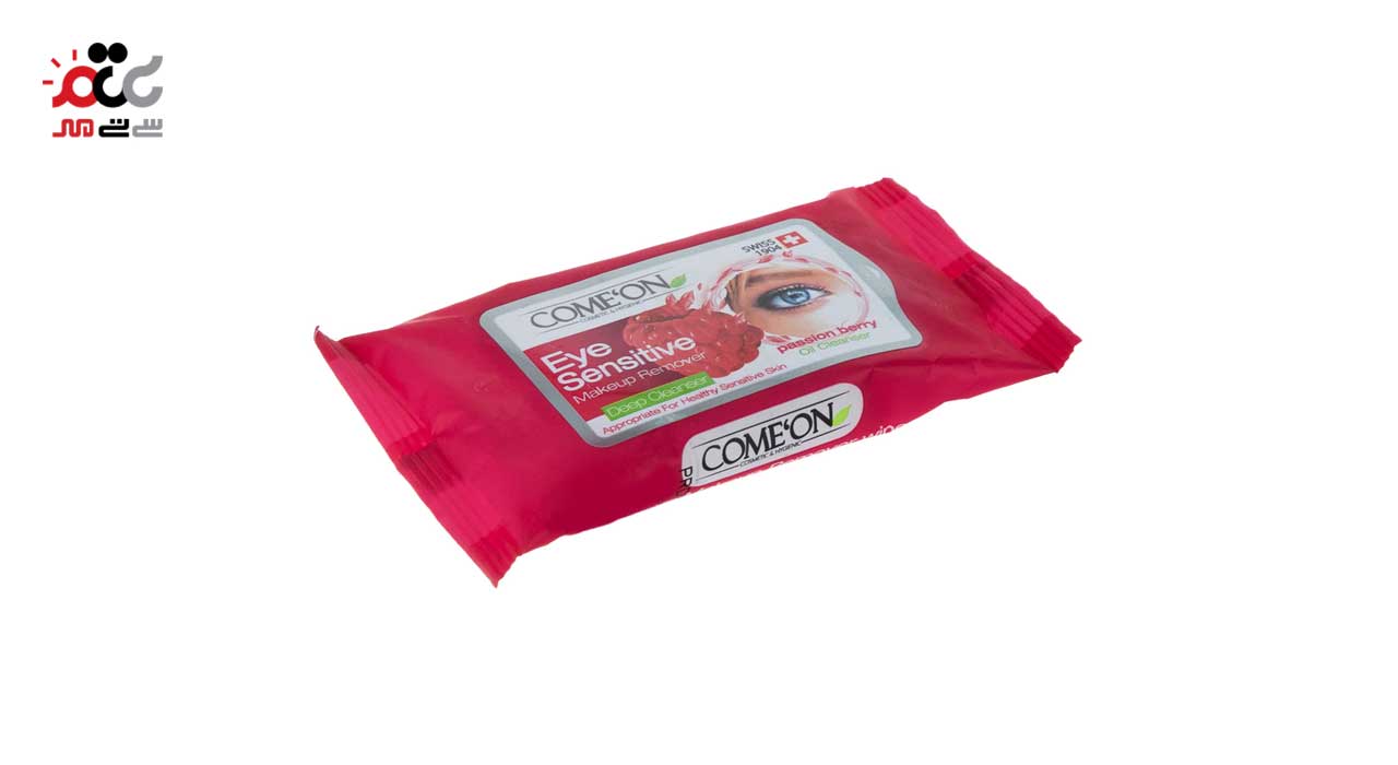 دستمال مرطوب پاک کننده آرایش چشم کامان مدل EYE SENSITIVE بسته 10 عددی