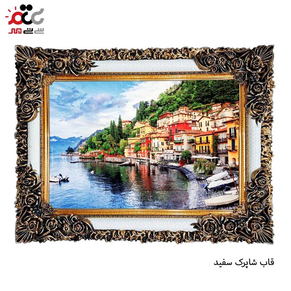 تابلو فرش طرح منظره ی رود خانه کد 10069 سایز 70×50 سانتی متری
