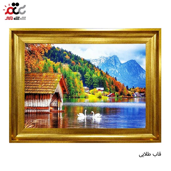 تابلو فرش طرح قو کد 10064 سایز 60×40 سانتی متری