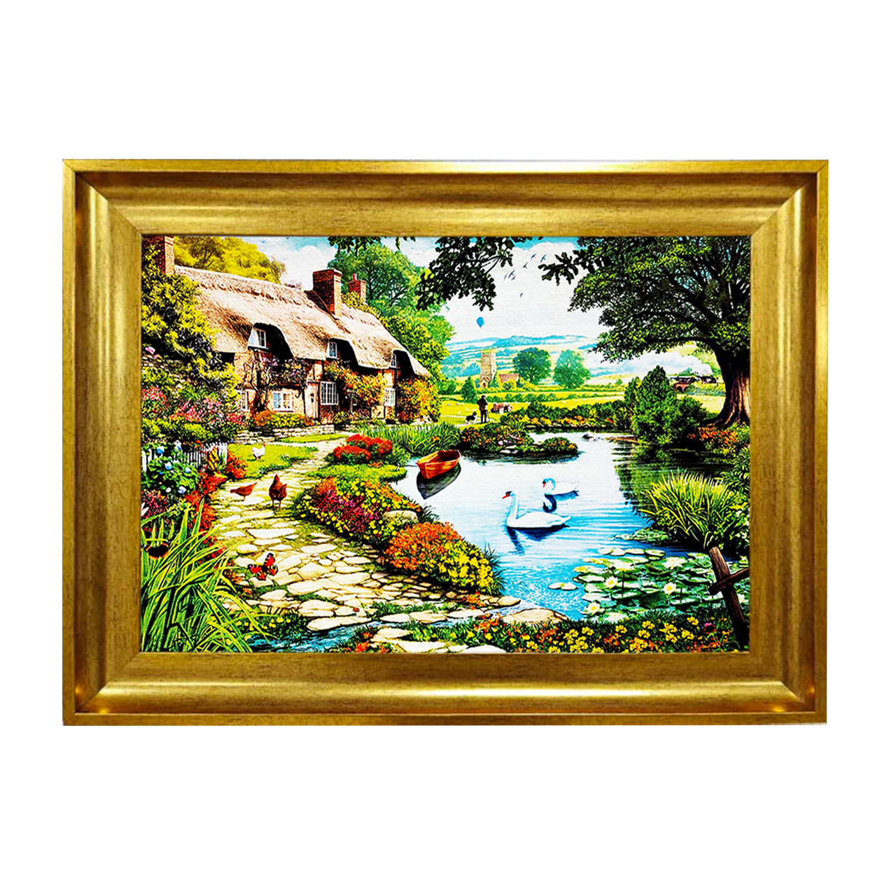 تابلو فرش چاپی طرح منظره کد 10130 سایز 50×50 سانتی متری