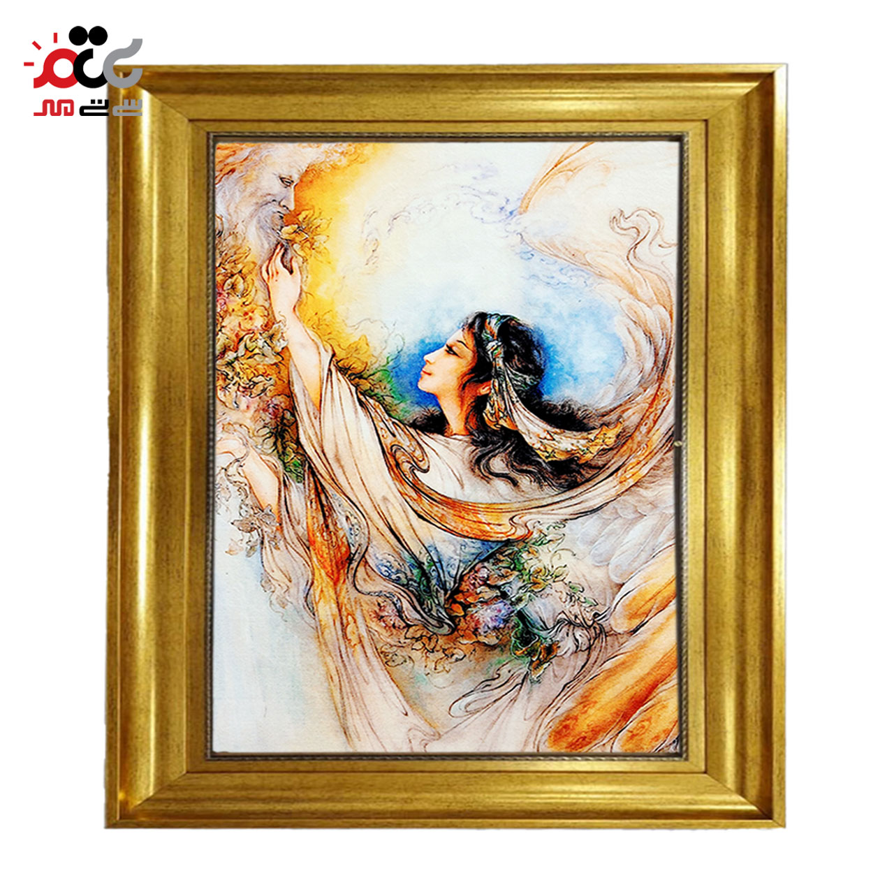 تابلو فرش چاپی طرح مینیاتوری کد 16002 سایز 40×60 سانتی متری 