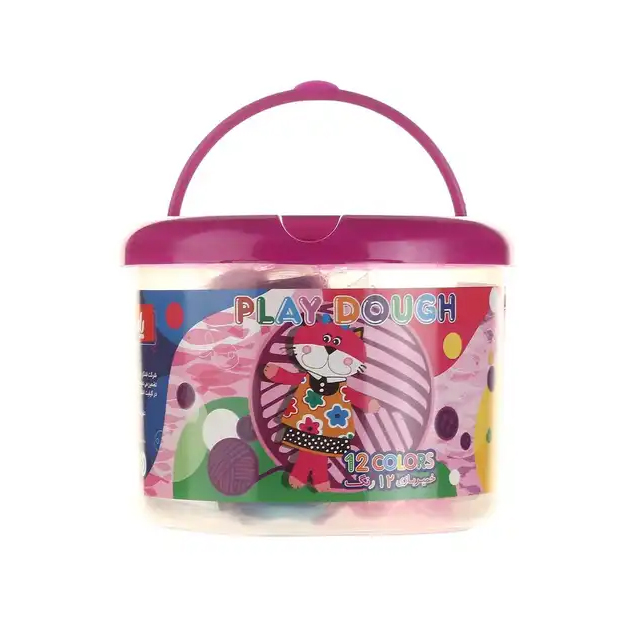 بهترین خمیر بازی 12رنگ پارسیکار سطلی