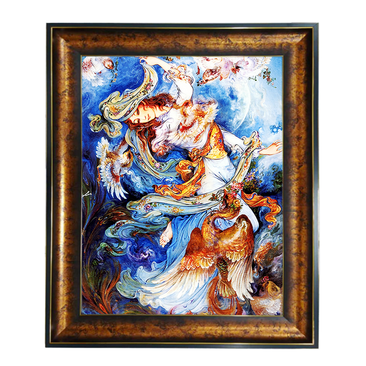 تابلو فرش چاپی طرح مینیاتوری کد 16009 سایز 50×70 سانتی متری