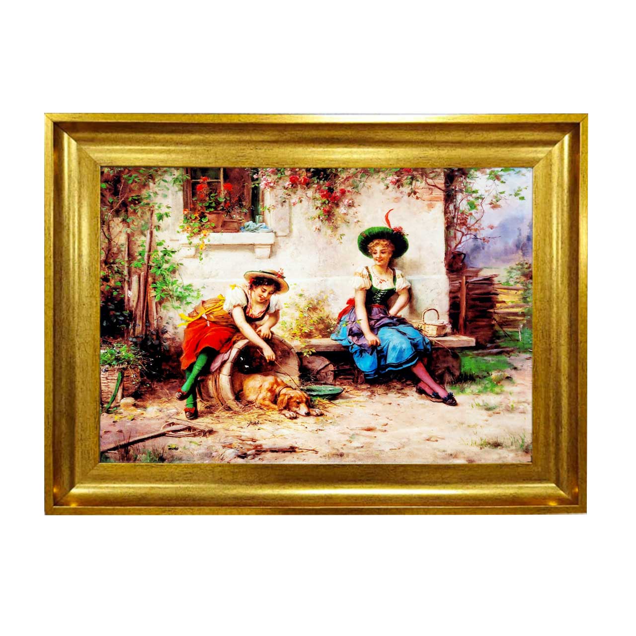 تابلو فرش چاپی طرح مزرعه کد 11047 سایز 50×50 سانتی متری