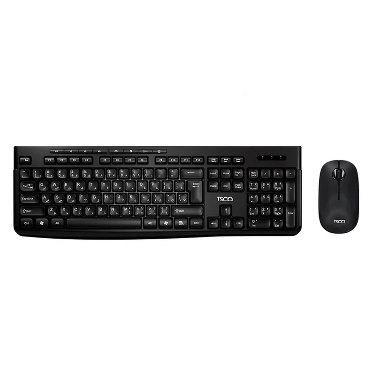 کیبورد و ماوس بی سیم TSCO مدل TKM 7027W - مشکی