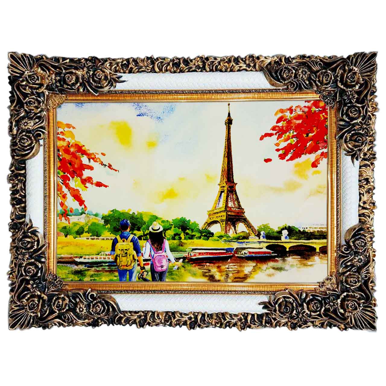 تابلو فرش چاپی طرح ایفل کد 10115 سایز 100×50 سانتی متری