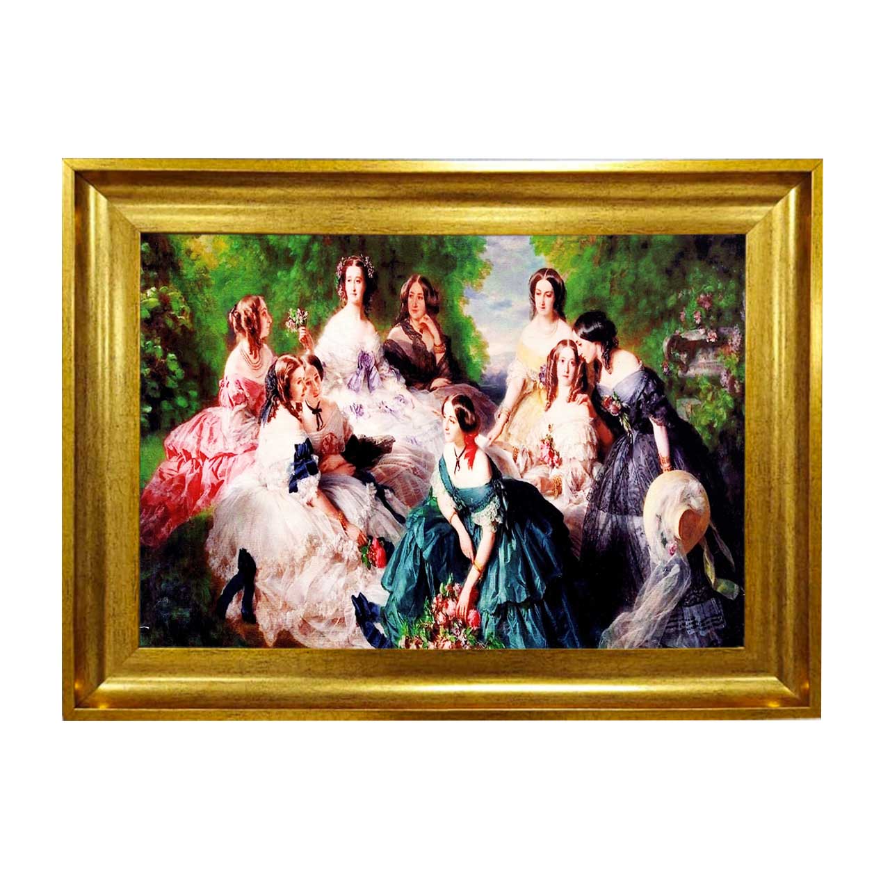 تابلو فرش چاپی طرح بانو کد 11062 سایز 50×50 سانتی متری