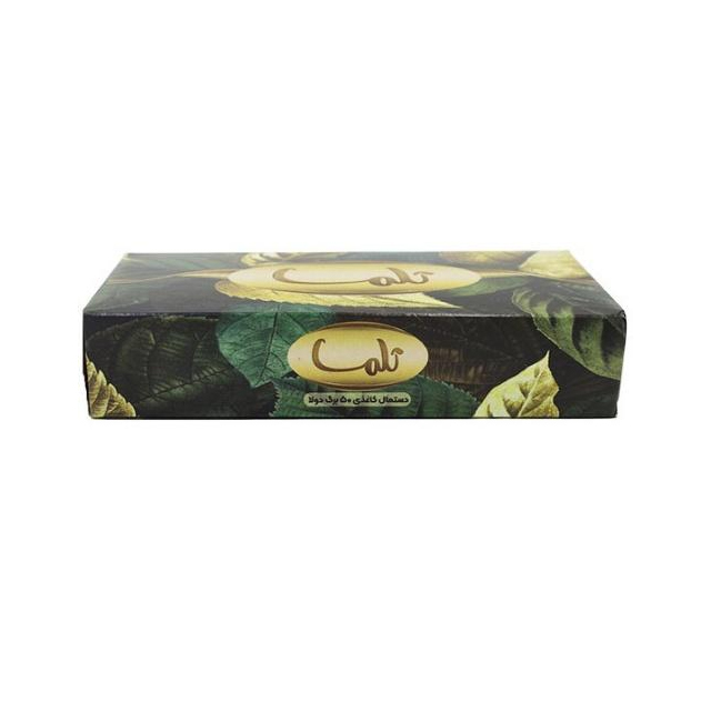 بهترین  دستمال کاغذی جعبه ای تلما 50 برگ دولا