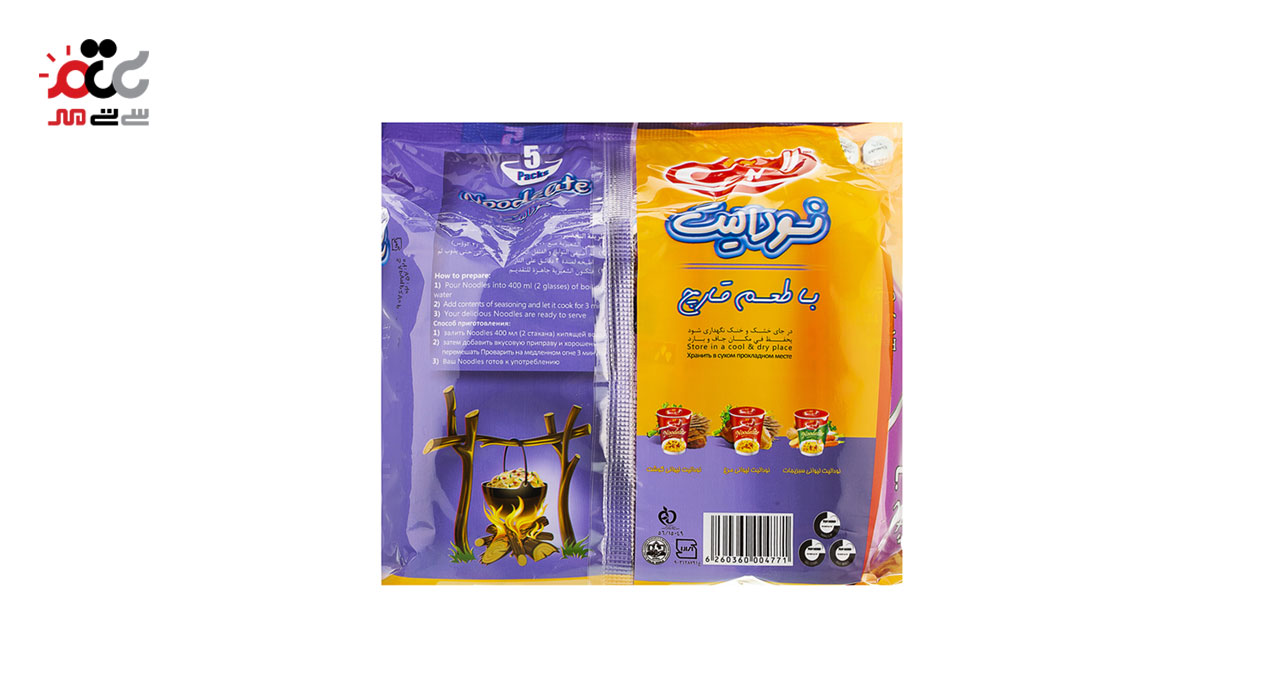  نودالیت با طعم قارچ الیت بسته 5 عددی