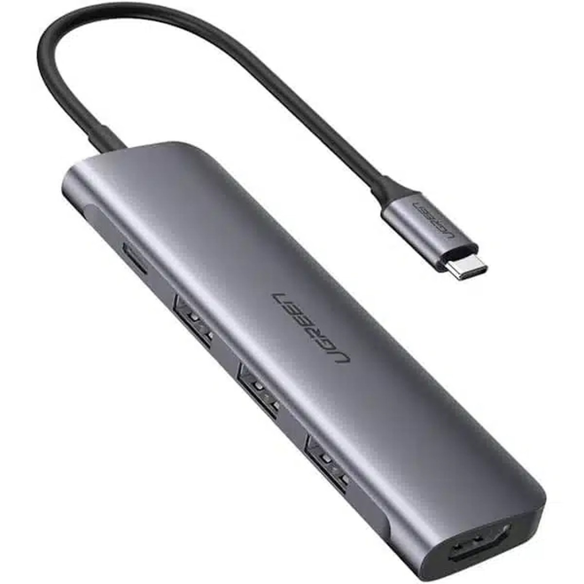 هاب 5 پورت UGREEN Type-C مدل CM136-50209 - خاکستری (گارانتی 18 ماهه آسان پیشرو)