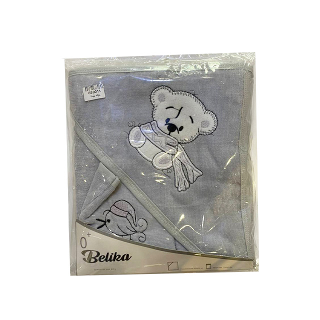 ست حوله نوزادی بلیکا طرح خرس شال گردن بسته 2 عددی