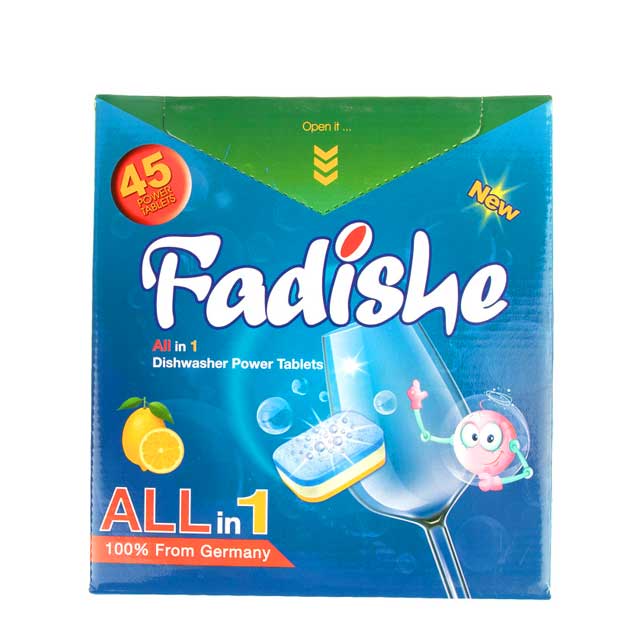 قرص ماشین ظرفشویی فدیشه مدل 12 کاره بسته 45 عددی