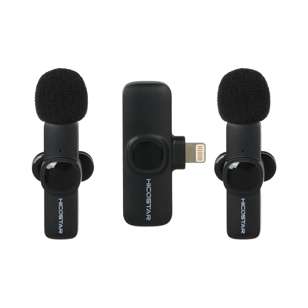 میکروفون یقه ای بی سیم Hicostar Lightning مدل HS-MC522i - دو میکروفون (کارکرده)
