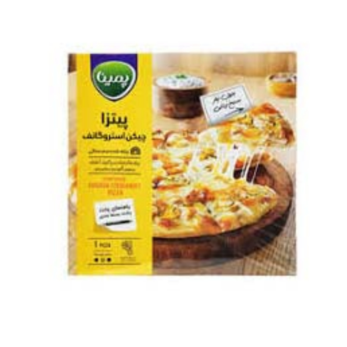 پیتزا چیکن استروگانوف آلفردو سایز متوسط کاله 350 گرمی