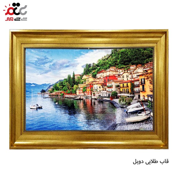 تابلو فرش طرح منظره ی رود خانه کد 10069 سایز 70×50 سانتی متری