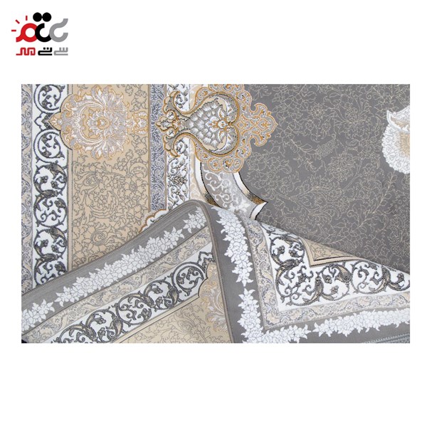 فرش ماشینی طرح سیلور حاشیه بژ کد 1439