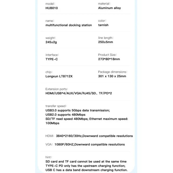 هاب 12 پورت XO Type-C مدل XO-HUB010 - نقره ای