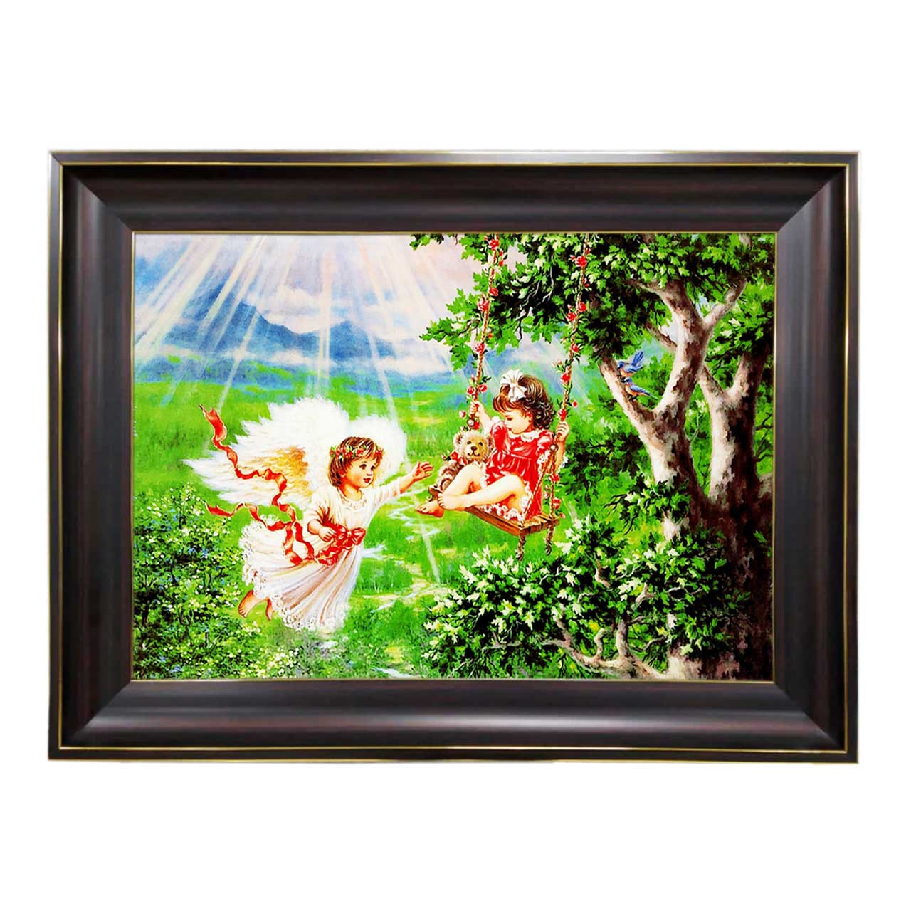 تابلو فرش چاپی طرح بهشت کد 13322 سایز 60×40 سانتی متری