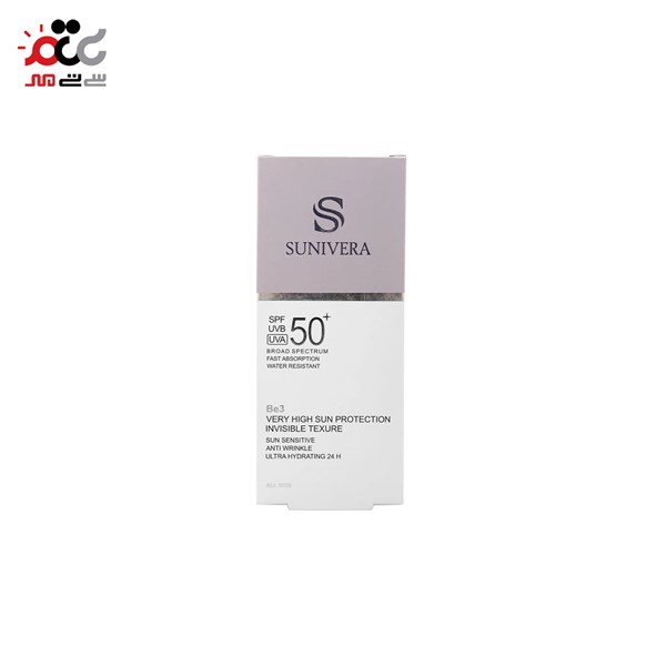 کرم ضد آفتاب بی رنگ سانیورا spf50 حجم 50 میلی لیتری