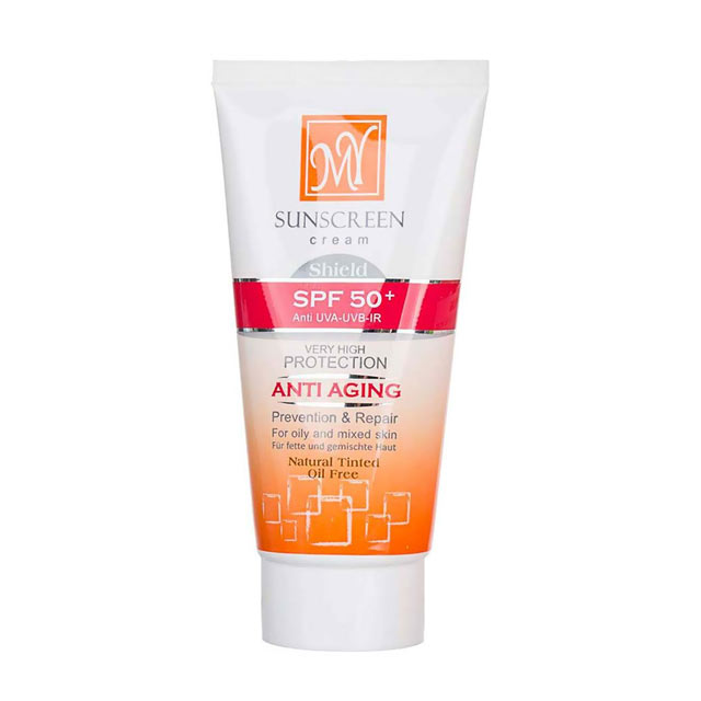 کرم ضد آفتاب رنگی ضد چروک و فاقد چربی مای  SPF 50 حجم 50 میلی لیتری