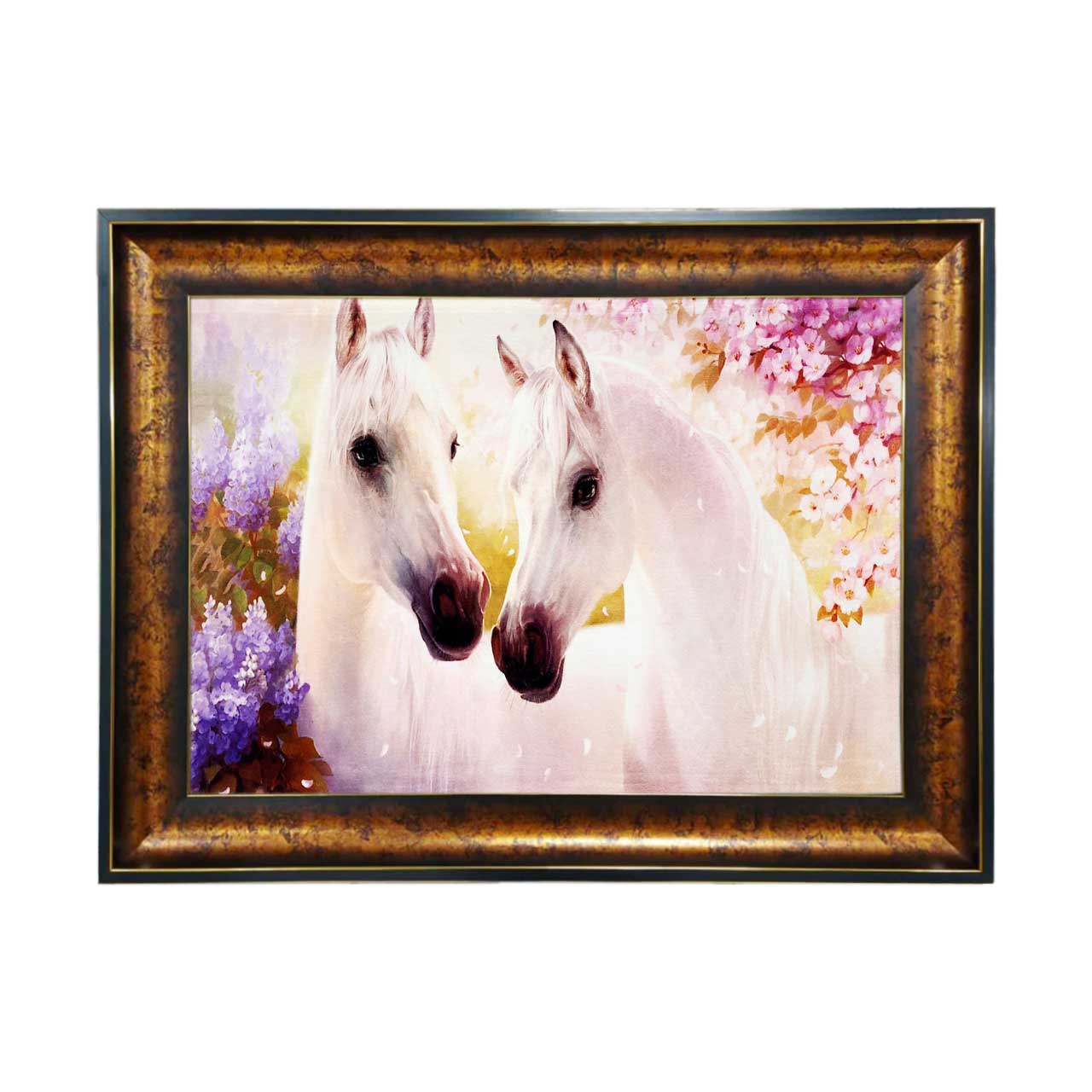 تابلو فرش چاپی طرح اسب کد 14046 سایز 50×35 سانتی متری