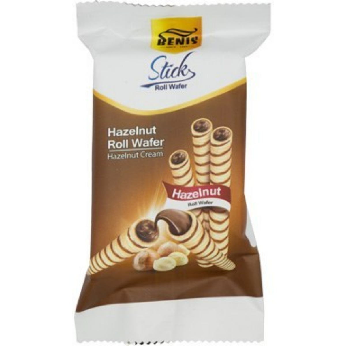 ویفر لوله ای با کرم فندقی بنیس 22 گرمی