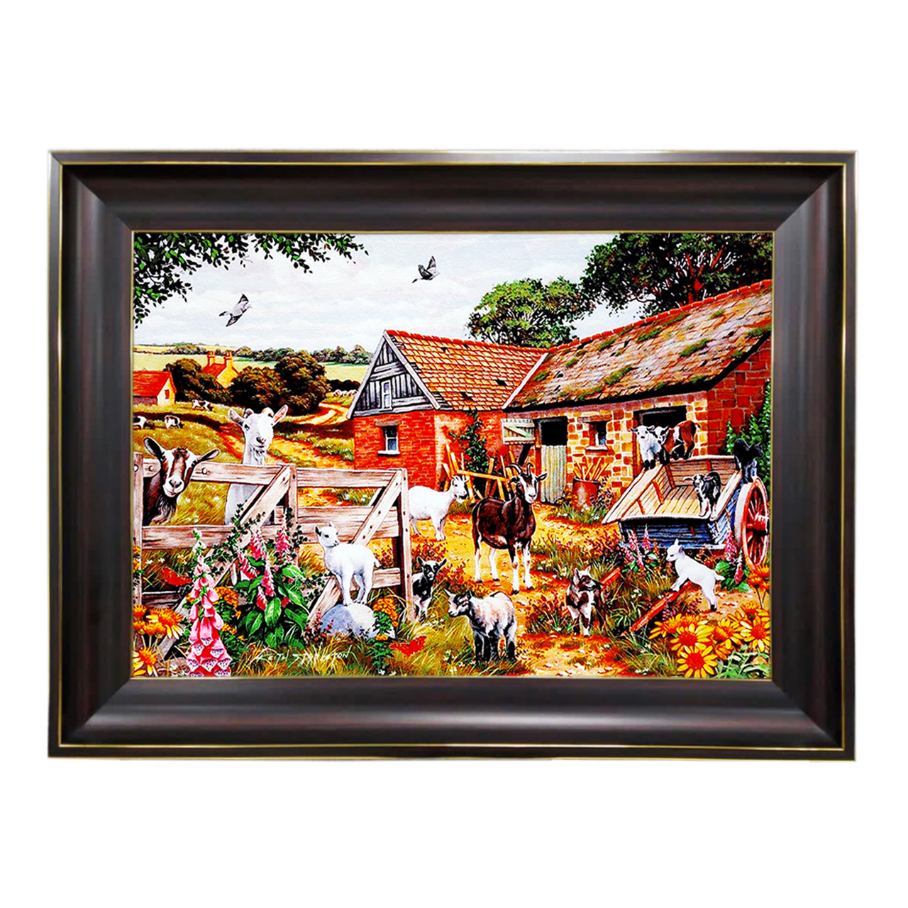 تابلو فرش چاپی طرح مزرعه کد 10264 سایز 60×40 سانتی متری