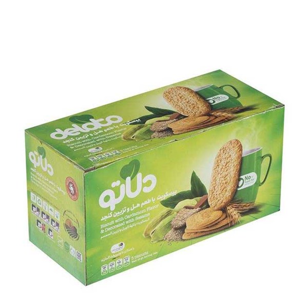 بیسکویت با طعم هل و تزیین کنجد دلاتو 850 گرمی