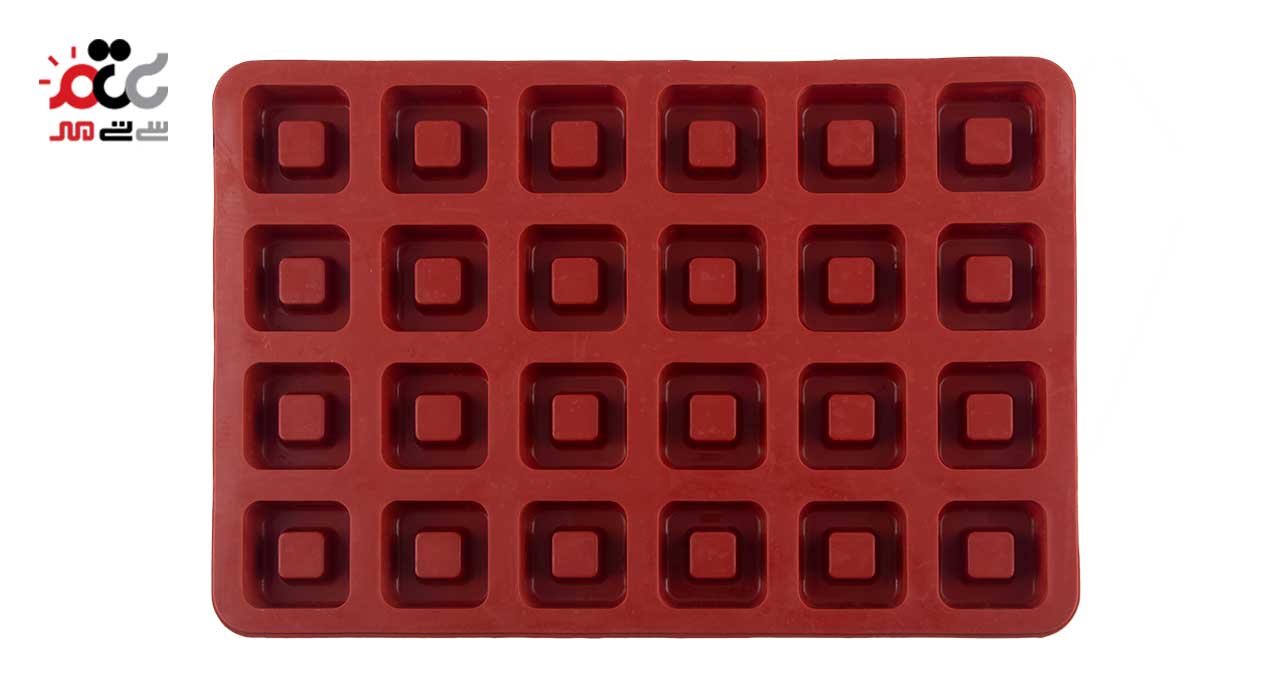 قالب ساوارین سیلیکونی طرح مربع  24 عددیقالب ساوارین سیلیکونی طرح مربع  24 عددی