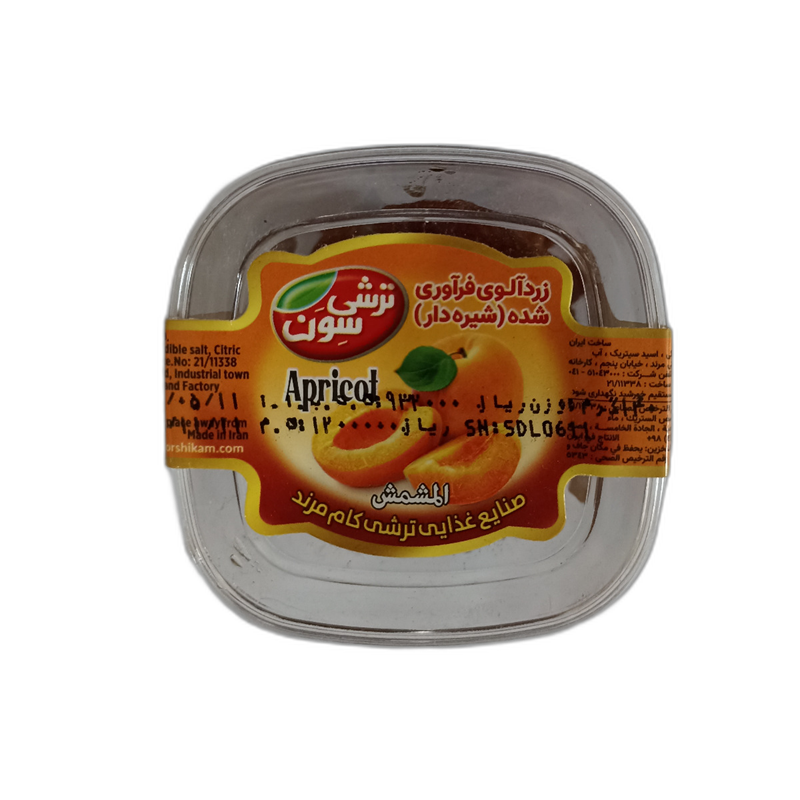 برگه زرد آلو لیوانی دانه دانه ترشی سون 140 گرمی