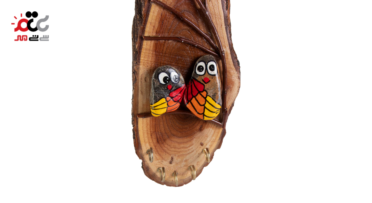 جا کلیدی چوبی طرح جغد