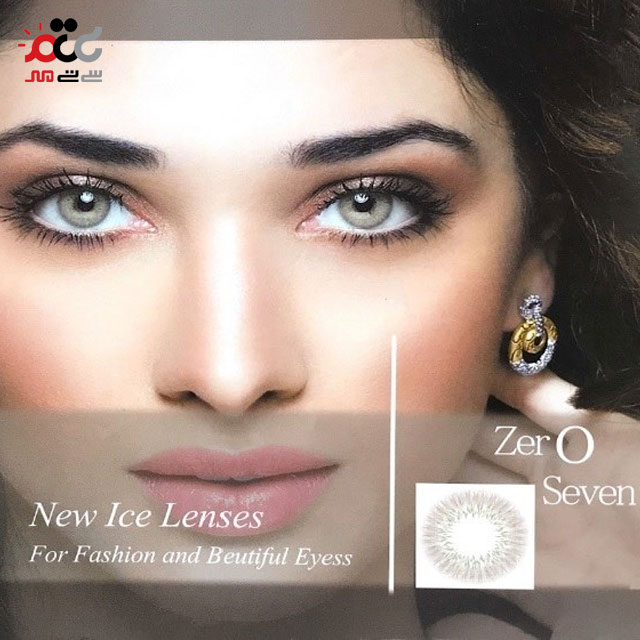 لنز رنگی فصلی زیروسون شماره 204 رنگ یخی مدل silver ice