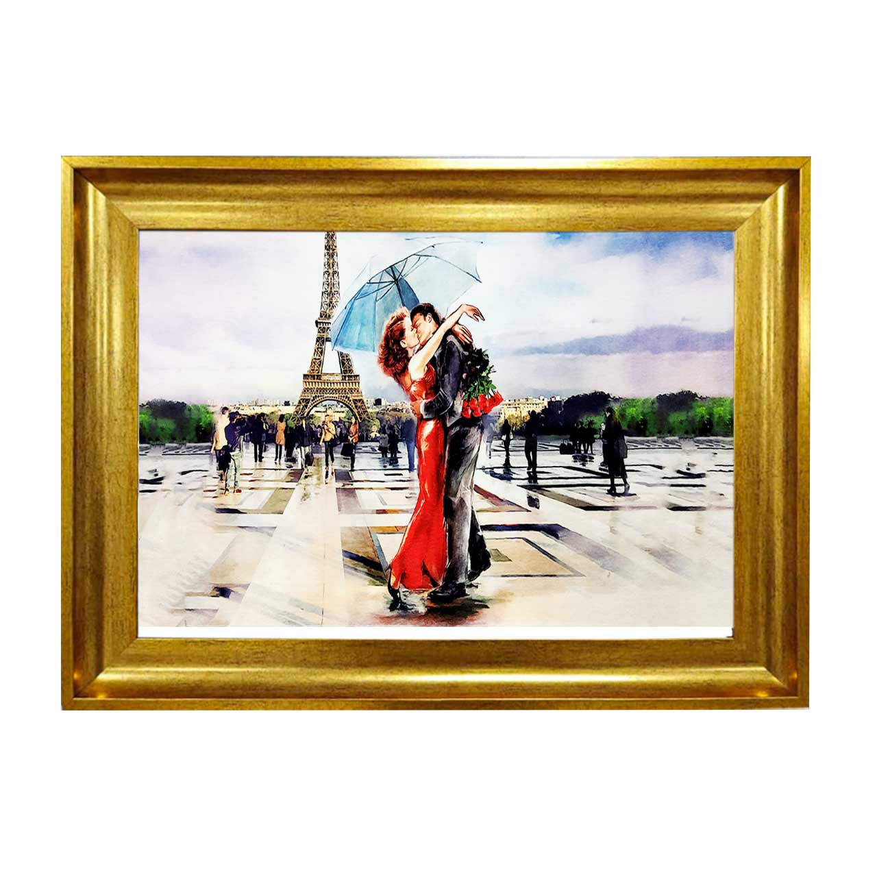 تابلو فرش چاپی طرح پاریس کد 13304 سایز 50×50 سانتی متری