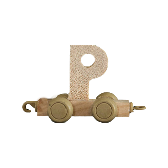 قطار چوبی طرح حروف انگلیسی حرف P