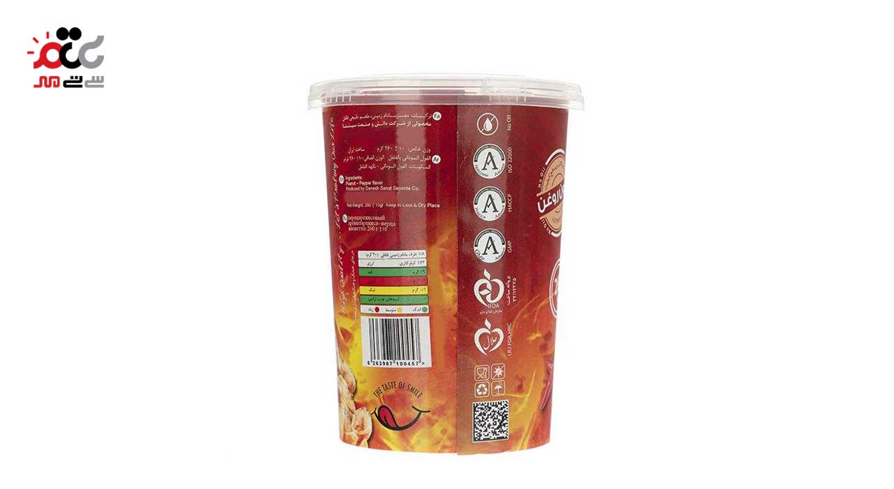 بادام زمینی با طعم فلفل دکتر بادام 260 گرمی